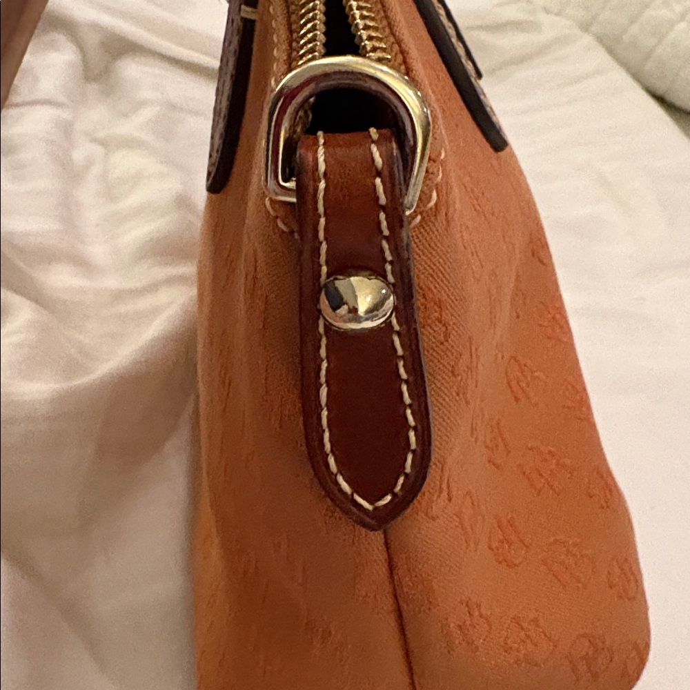 Dooney & Bourke Ruby mini Satchel Crossbody Bag in burnt orange/rust brown - Picture 7 of 16